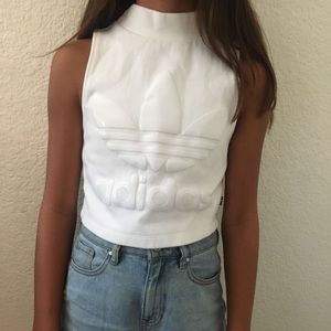 Mock-neck adidas muscle tank